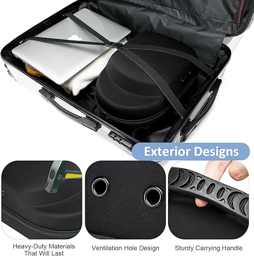 Miniatura 6 de Funda para gorras, almacenamiento para gorras de béisbol con asa de transporte y correa para el hombro, organizador de sombreros protege hasta 6