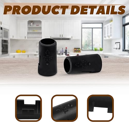 Miniatura 7 de Paquete de 100 clips de bloqueo de estante de alambre de 12 pulgada, clips de plástico de repuesto, clips de estante de manga negra para postes de