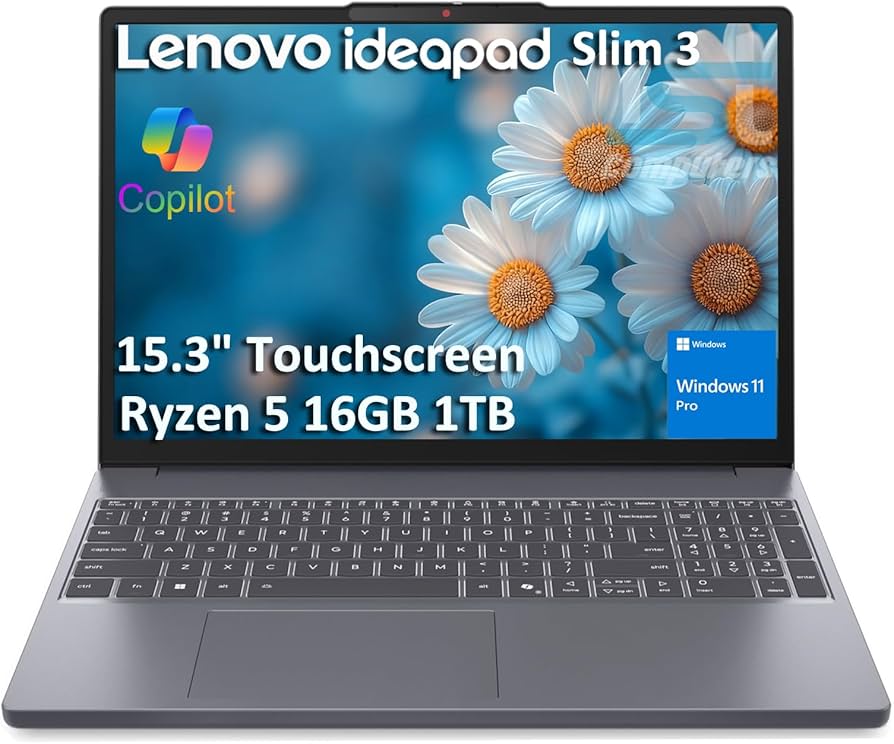 Amazon.com: Lenovo IdeaPad Slim 3 Touchscreen Laptop (15.3