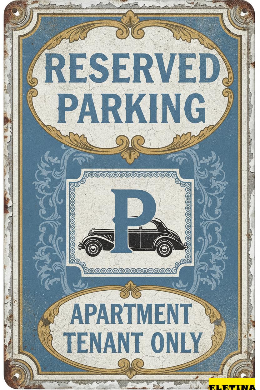 Personalized Sign for Man Cave Reserved Parking Apartment Only Aluminum Warning Aluminum Metal S Caution Warning Beware Metal Art Outdoor Street Driveway Yard Road 8x12in Private Property Decorative