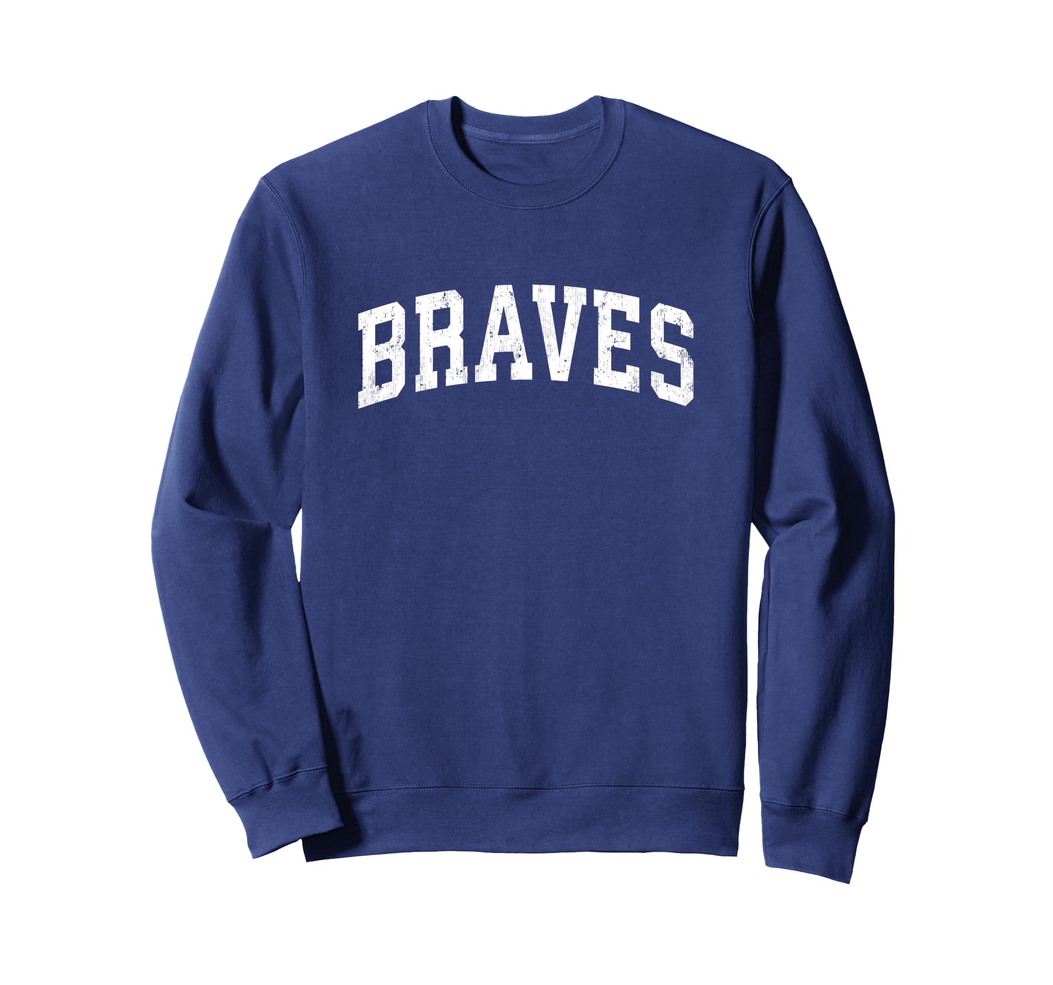 Braves Mascot Vintage Athletic Sports Name Design Sweatshirt