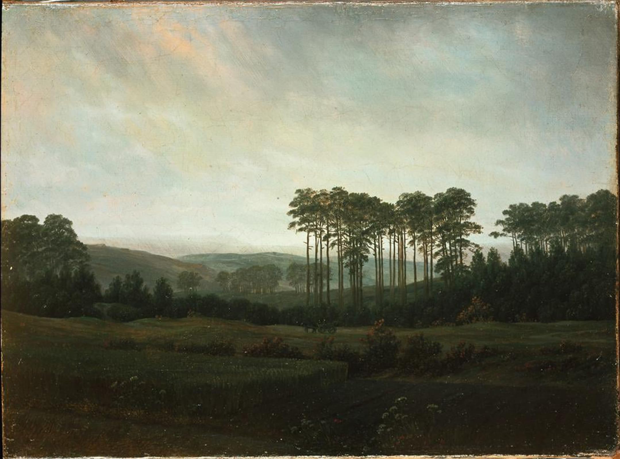 SERENDIPITP Abstract Painting Mural Print Picture Wall Decor Painting The Afternoon by Caspar David Friedrich Vintage Wall Artwork for Home Decor 60x90cm