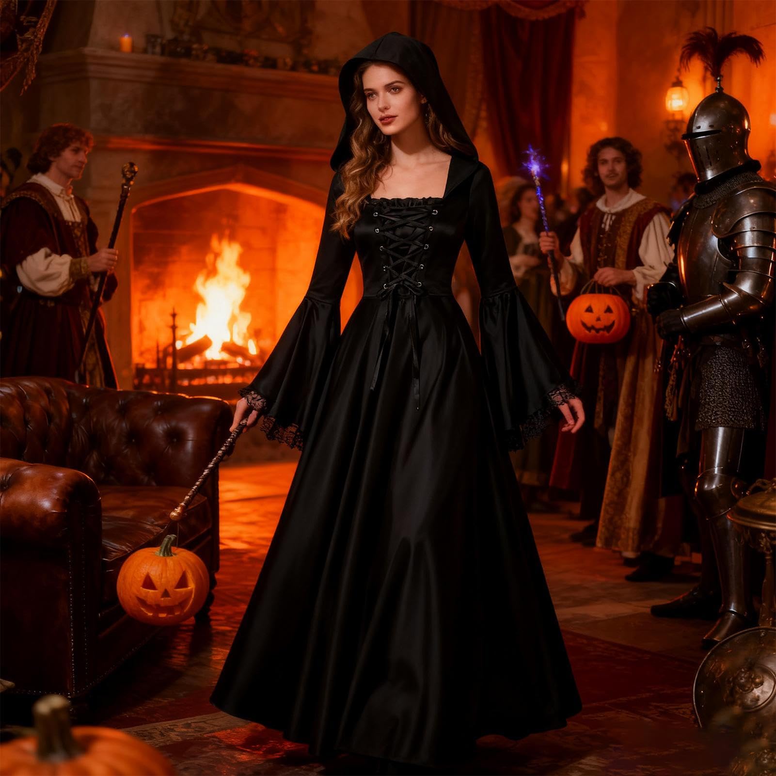 Générique Kostium na Halloween - 55,91 cala strój nawiedzony, klasyczny horror wakacje z kapeluszem, impreza cosplay house, stylowa odzież na imprezę dla przyjaciół
