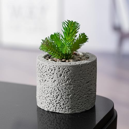 Miniatura 7 de Juego de 3 plantas falsas pequeñas, mini suculentas falsas en macetas, decoración del hogar interior, mini plantas falsas en macetas para