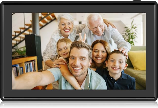 Feelcare 11.6 Inch 16GB WiFi Digital Picture Frame, 2.4GHz and 5GHz Dual Band WiFi, Touch Screen, 1920x1080 IPS LCD Panel, Send Photos or Small Videos from Anywhere(Black)