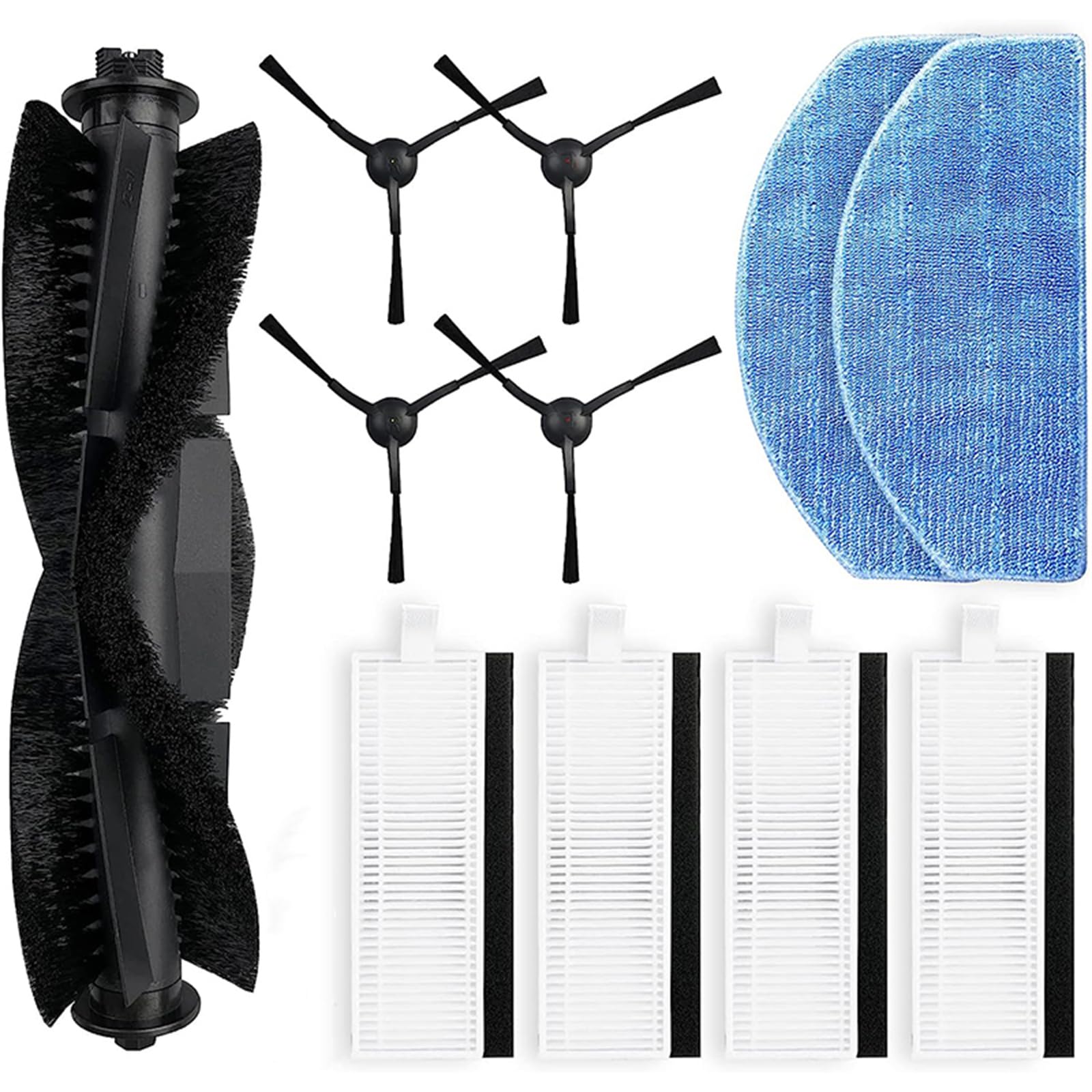 Jazuaiao Sweeper HEPA Filter Roller Brush Side Mopping Pads Replacement for G8000 G8000Pro Sweeping Robot Side Replacement