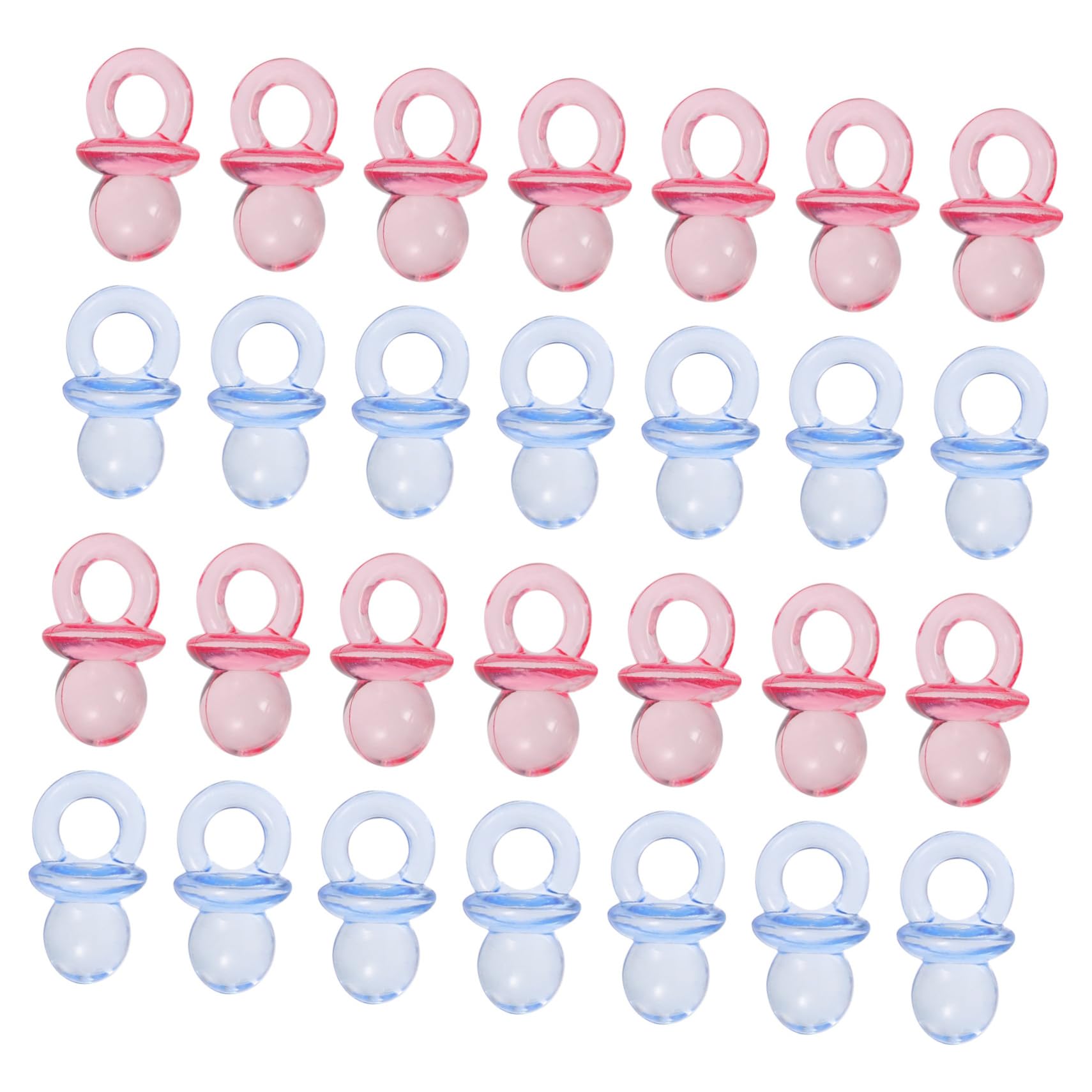 Toddmomy 100pcs Acrylic Mini Pacifiers for Baby Shower Toddler Shower Decorations Party Favors