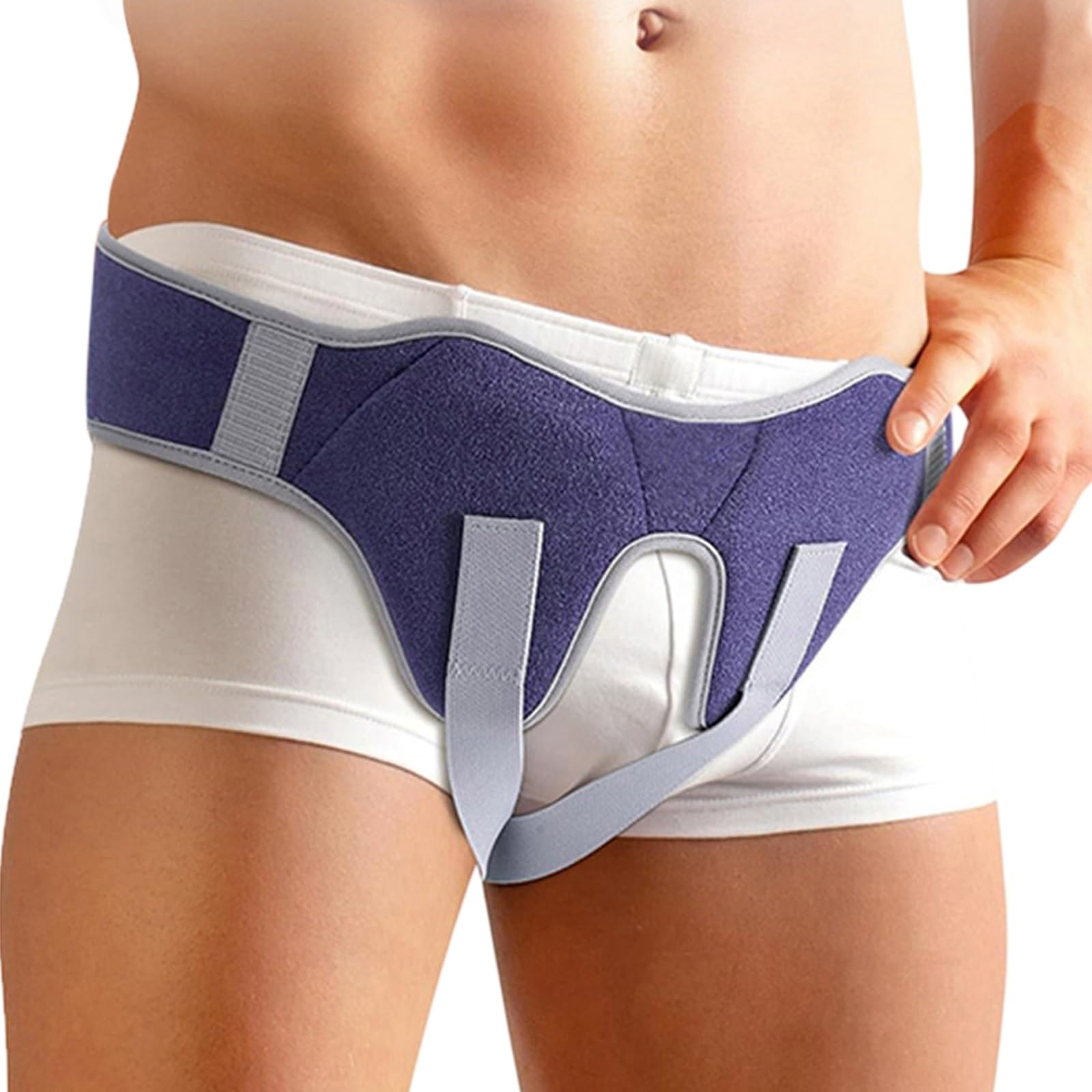 Ceinture Hernie Inguinale Homme e Donna, Ceinture pour Hernie Inguinale Bilaterale con 2 Cuscinetti Compressivi, Sollievo dal Dolore Pre e Post-Operatorio(Medium)