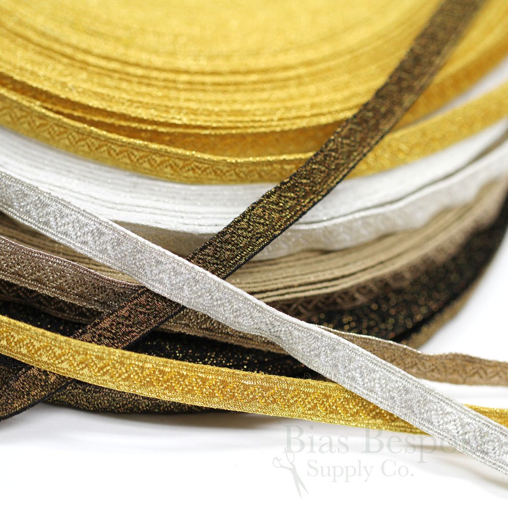 Riva Narrow Antique Brass Bullion Braid Trim with Chevron Pattern: 27 Yard Roll
