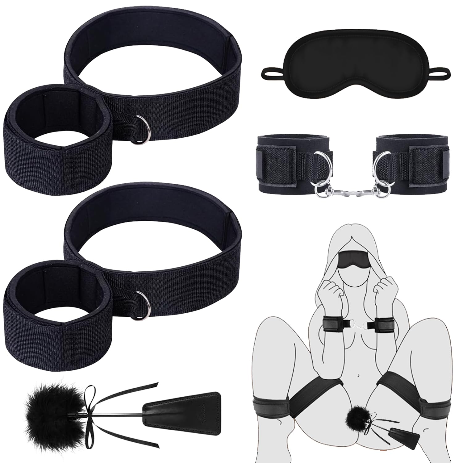 Manette Sexishop Manette Sexyshop Nere Sexytoysys Donna Coppia Manette Per Coppia