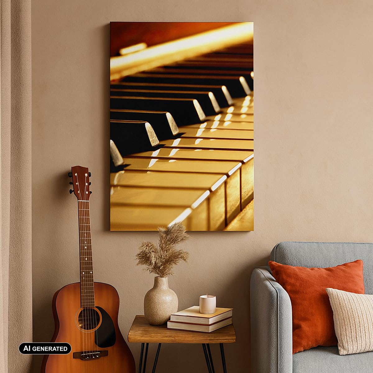 ARTTOR Leinwandbild 70x100 cm Wandbild Musik - 2200 | Klavier Konzert Vertikal Groß Wanddekoration Wohnzimmer Schlafzimmer Wandkunst Wanddeko Wand Kunstdruck Küche ARTTOR