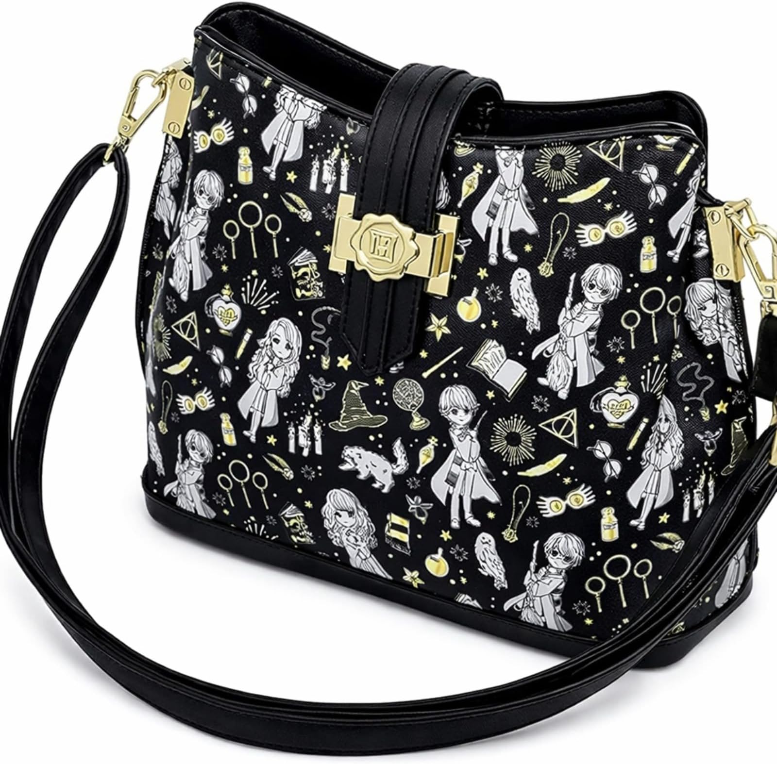 Loungefly Harry Potter Magical Elements AOP Crossbody Bag