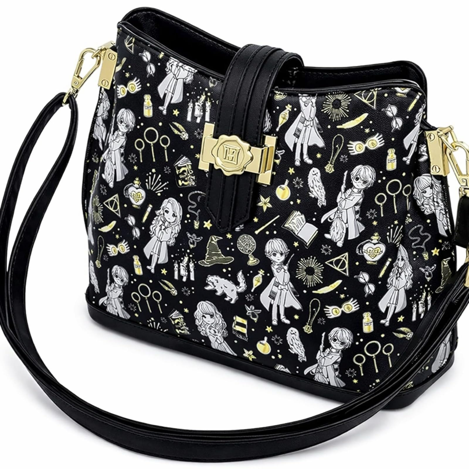 Loungefly Harry Potter Magical Elements All Over Print Crossbody Purse
