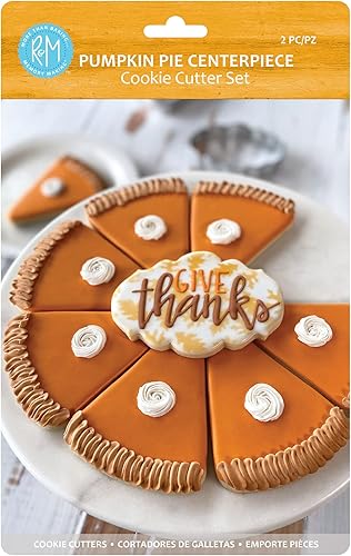 R&M International Juego de 2 piezas de cortadores de galletas con placa elegante para pastel de calabaza 2029
