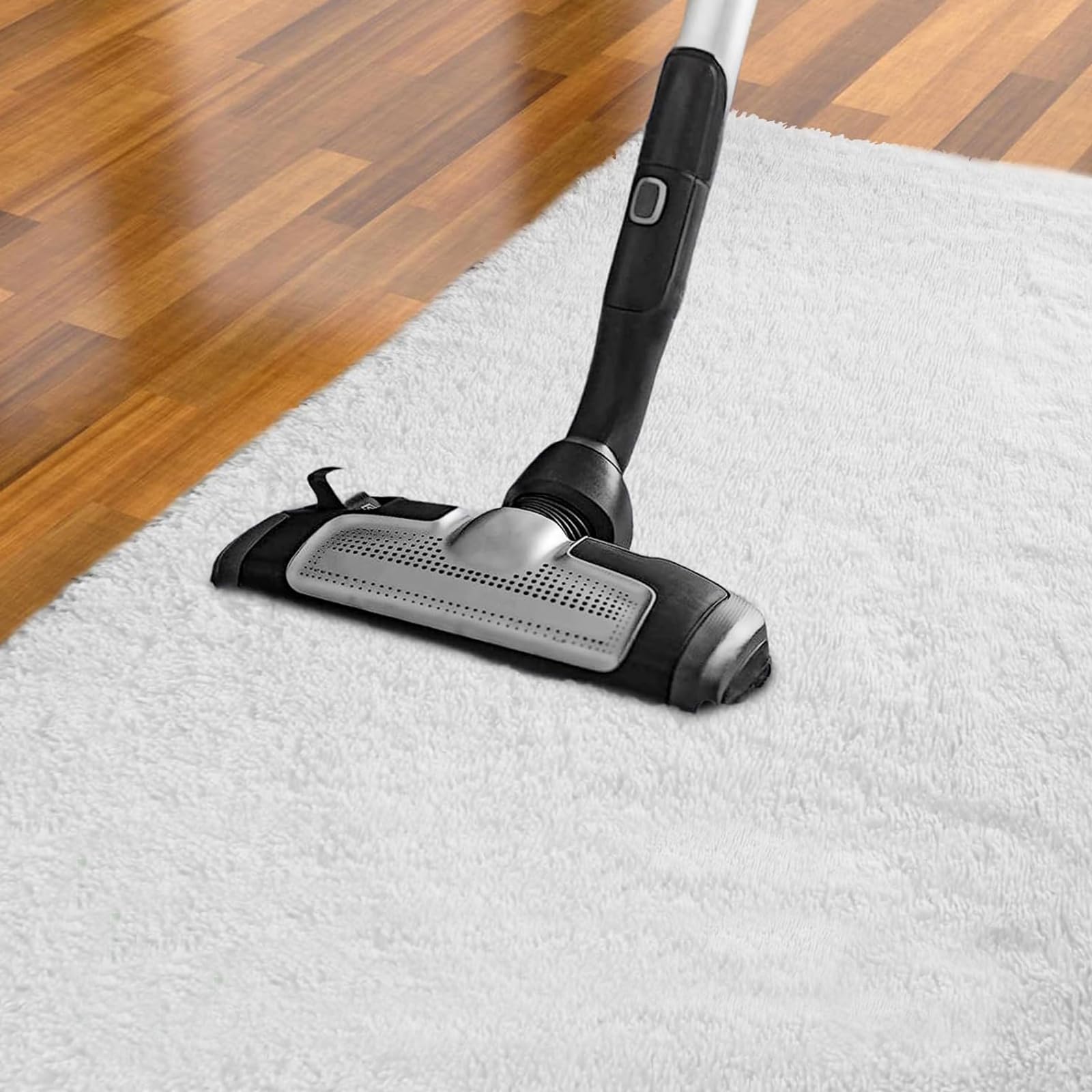 Flauschig Hochflor Teppich 140 x 250 cm Hochflor Langflor Weich Modern Unifarben Flauschig Shaggy Flauschiger Teppich für Schlafzimmer Küche Geeignet, Weiß