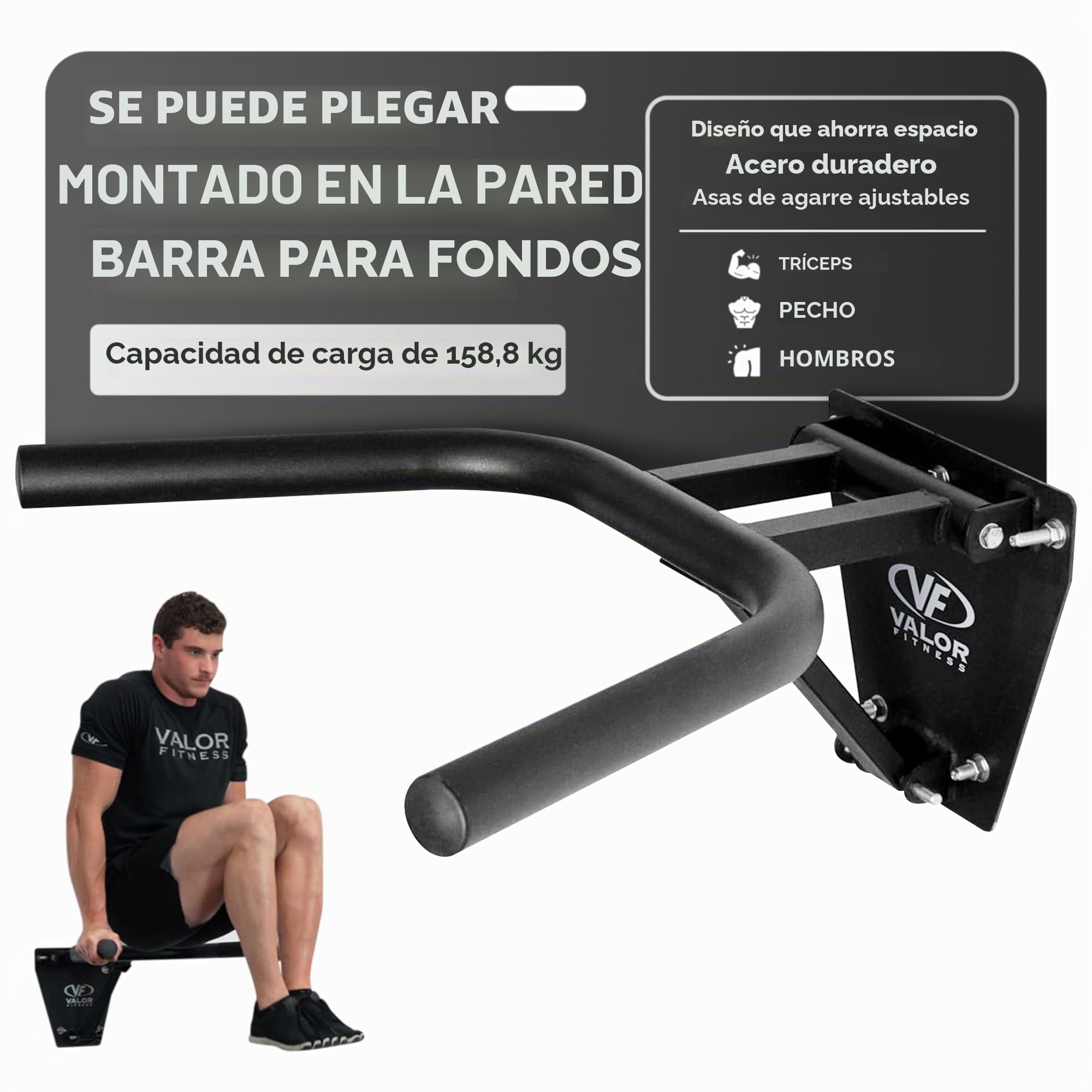 Valor Fitness Estación de inmersión de montaje en pared DP-2