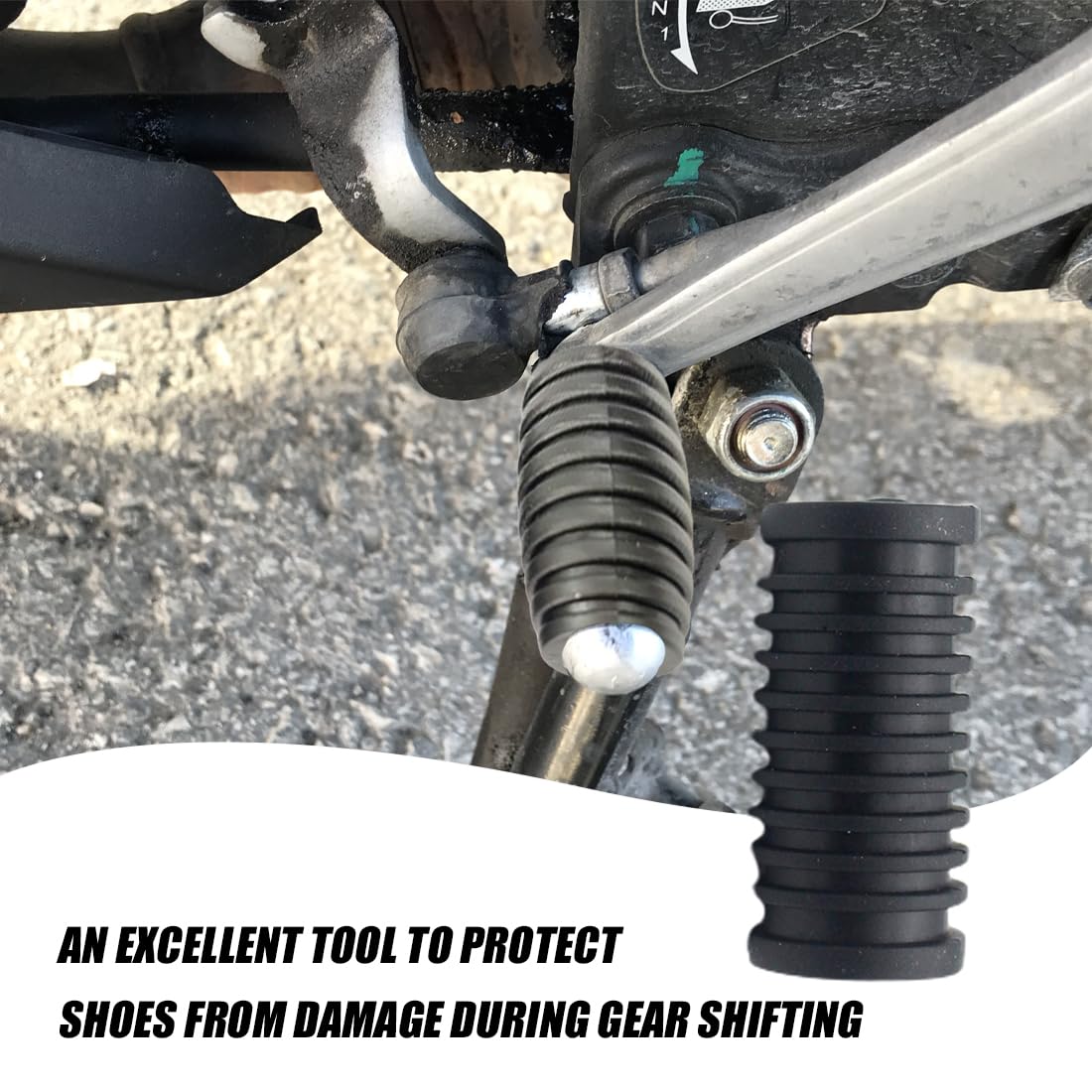 Crynod 1 Almohadilla Para Palanca De Cambios De Motocicleta Para Una Conduccion Segura Ajustable E Impermeable Cubierta De Goma Para Botas