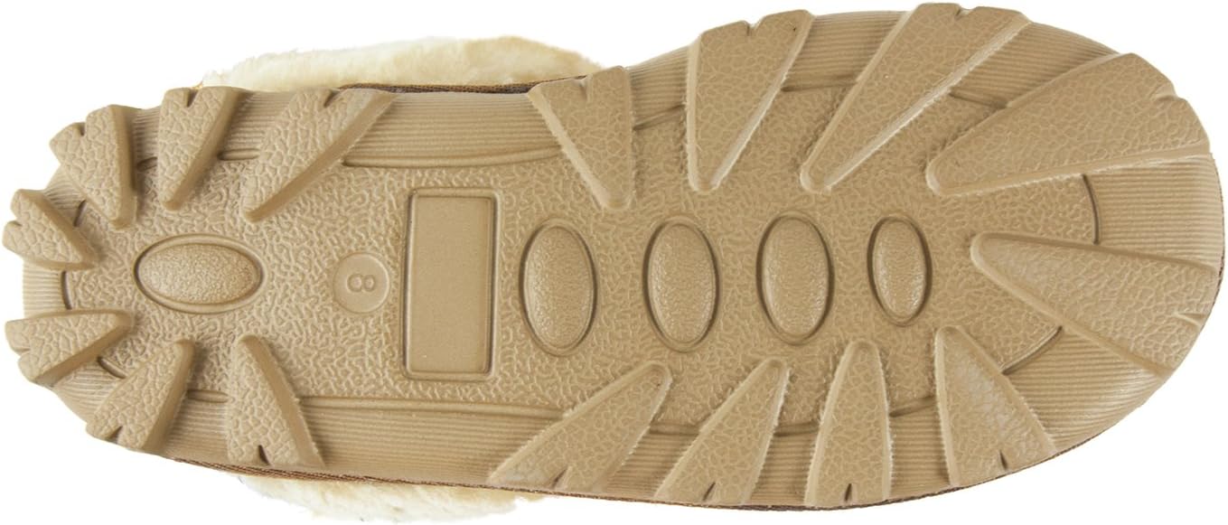 CLPP'LI Womens Slip on Faux Fur Warm Winter Mules Fluffy Suede Comfy Slippers - Image 7