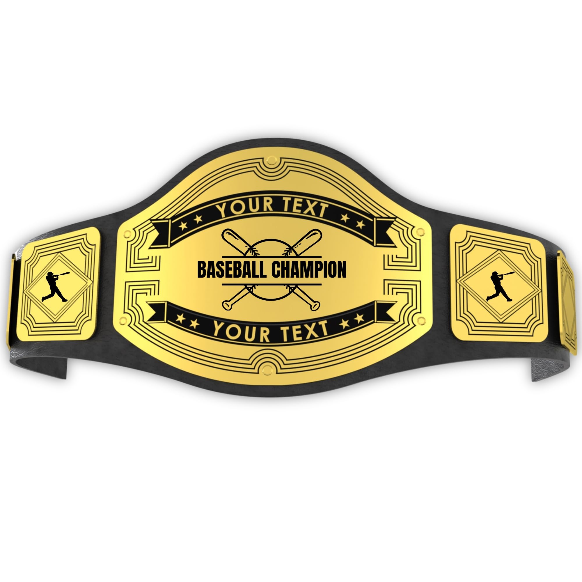 HANDSY Customized Baseball Championship Belt - Ultimate Baseball Trophies and Awards - Perfect for Baseball Champions and Tournament Prizes (4mm Brass)
