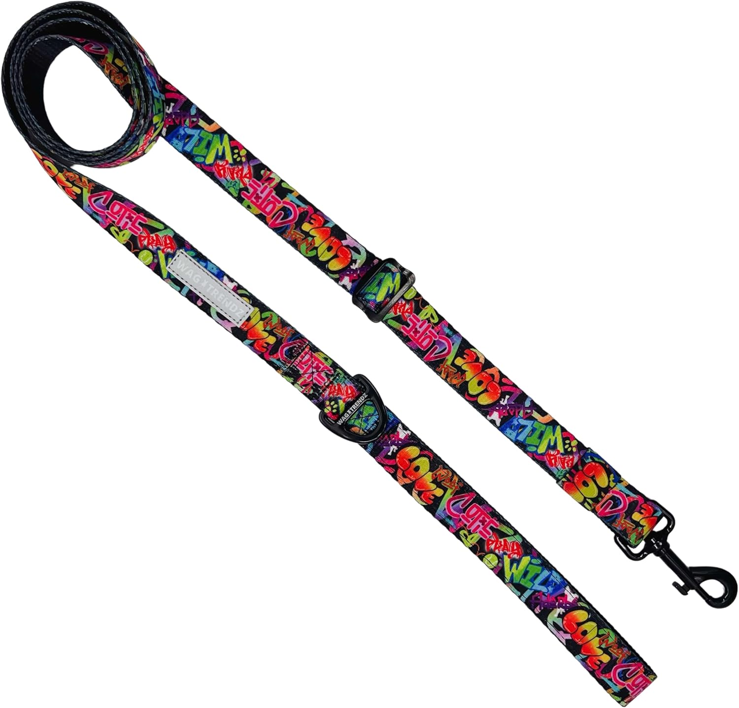 WAG TRENDZ 4 Foot Leash | Orange Dog Leash | Safer Than Retractable Dog Leashes | Padded Handle | Adjustable Length 3 ft to 5 ft | Camo Orange | M