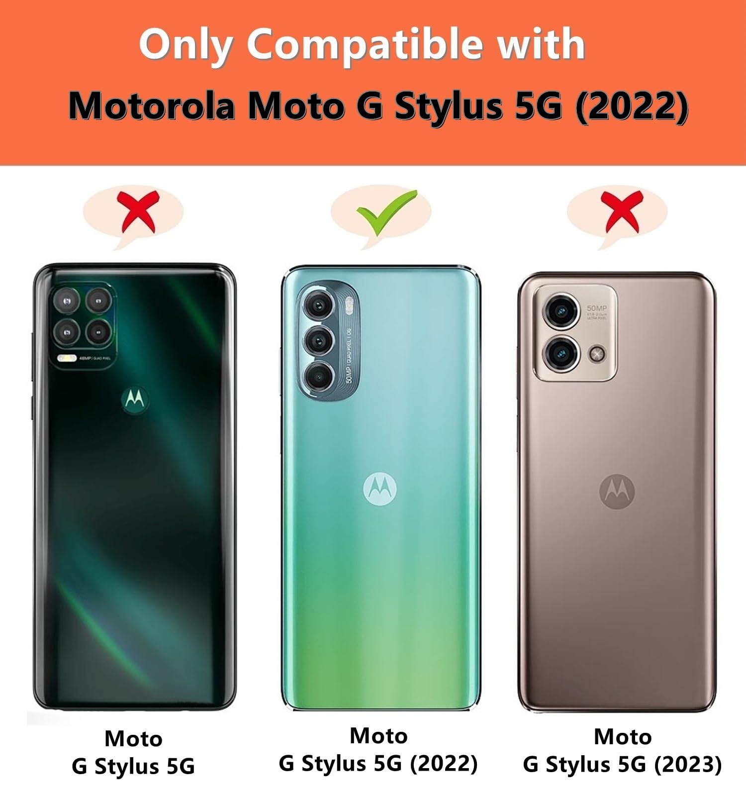 iCoverCase for Motorola Moto G Stylus 5G 2022 Wallet Case with Card Holder, Kickstand Feature PU Leather Case with Adjustable Crossbody Lanyard Magnetic Clasp Zipper Pocket Flip Cover (Blue)