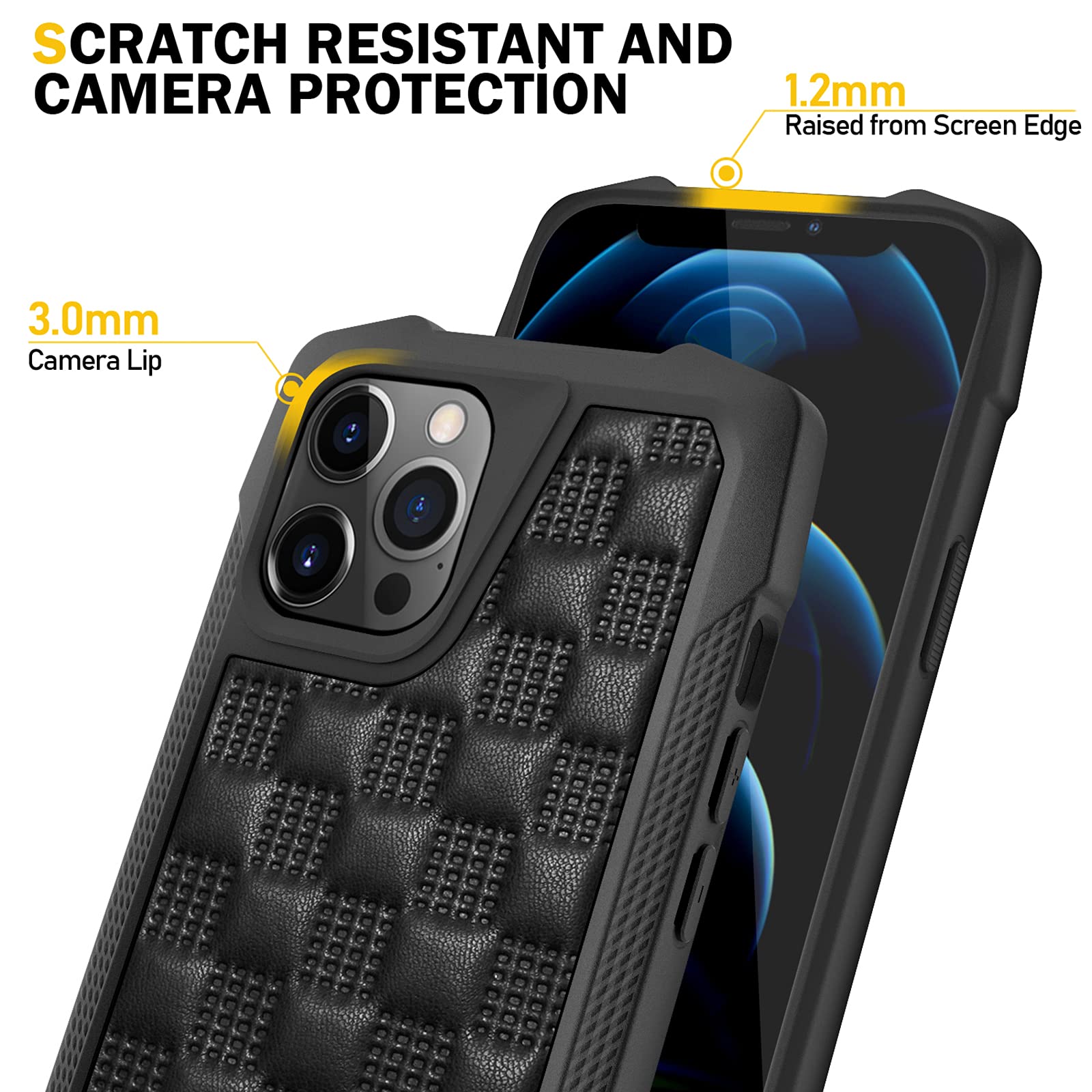 Custodia Compatibile con iPhone 12 PRO Max, Cover Morbida Sottile in Pelle Antiscivolo Antiurto Protettiva Case per iPhone 12 PRO Max 6.7 Pollici 2020,Blu