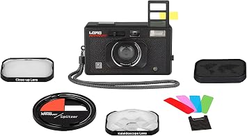 Lomography LomoApparat Wide-Angle 35mm Film Camera, Built-in Flash & Color Filters, Kaleidoscope Lens, Close-up Lens, Splitzer, Multiple Exposure, Long Exposure