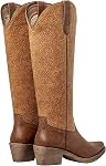 SheSole Pearl Bottes de cowboy pour femme, pointue Bottes d'orteil haute Western Boots avec détails embossé pour le mariage & Stampede de Calgary
