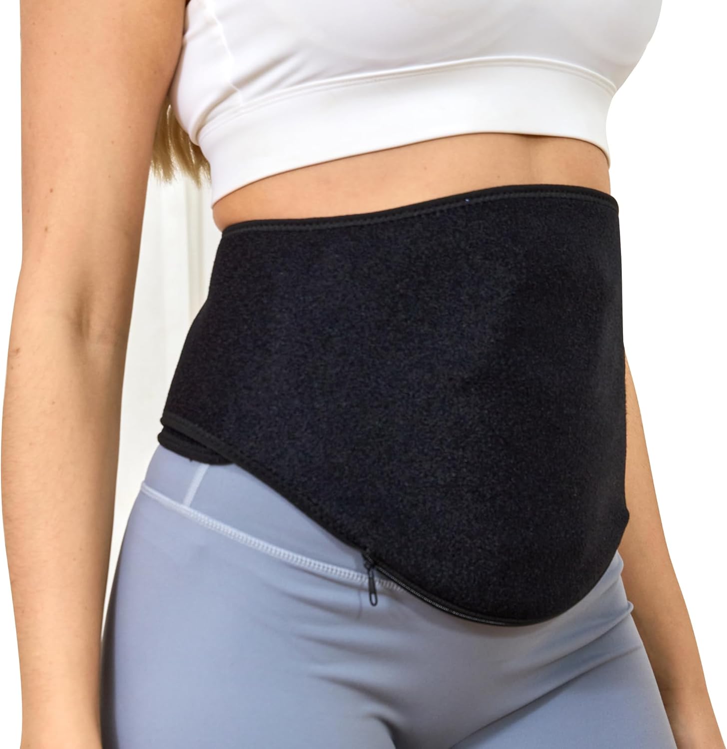 Ostomy Belt Adjustable 15”-48” Stealth Ostomy Bag Cover for Men & Women | Swimming,Outdoor Activities,Leakproof Support Belt | Inner Pocket to Hold Ostomy Pouch,FSA & FHA Approved (Black)