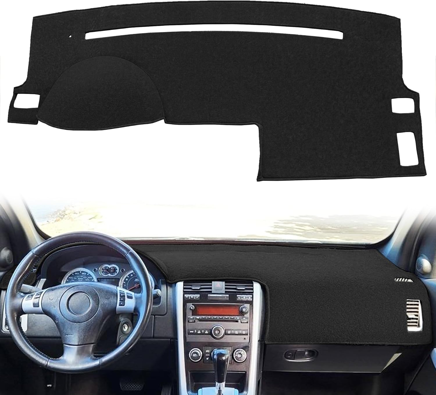 Yiz Dash Cover Mat Custom Fit for Chevrolet Chevy Equinox/Pontiac Torrent Dashboard Cover Pad Cap Carpet Potector J287 (Black)