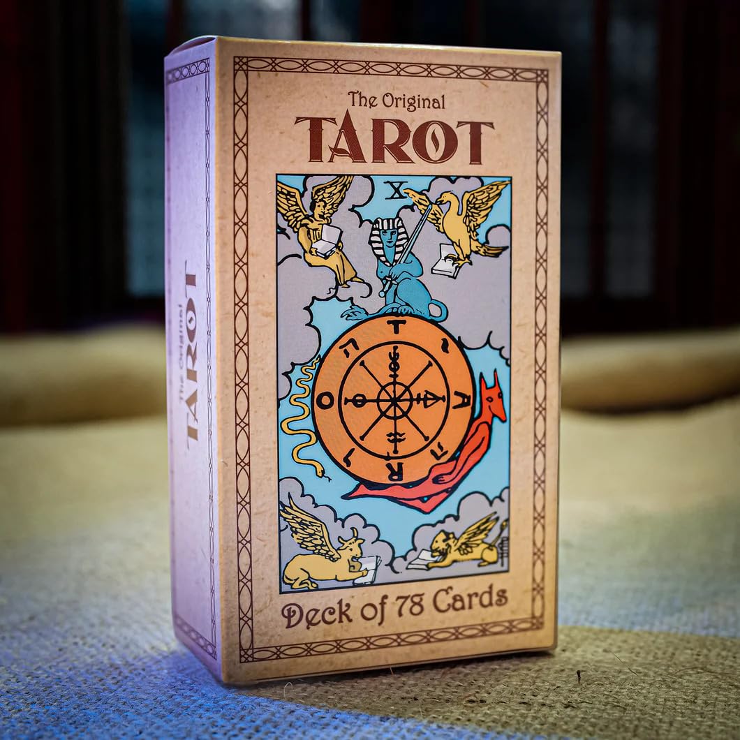 The Original Tarot Cards with Guide Book – Improved Rider Waite Tarot Deck Alternative – High Resolution Print, Classic Design Artwork – Tarot Cards for Beginners and Professionals (Style 36)