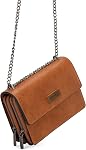 Wrangler Flap Crossbody Purse for Women Shoulder Bag Vintage Wallets with Chain Strap