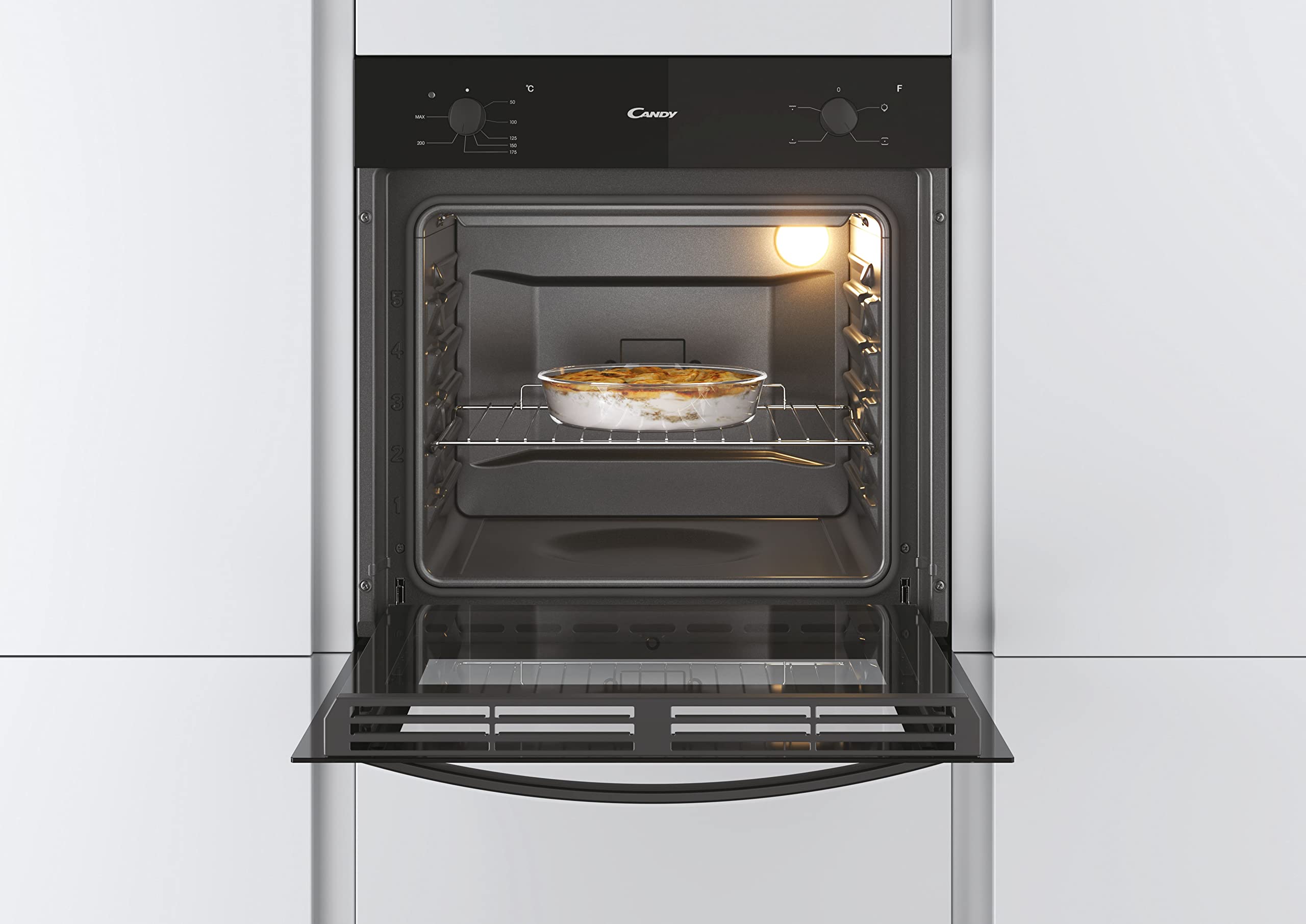 CANDY FCS100N Forno Elettrico 71 Litri, 4 Programmi, Classe Energetica A, 595x595x568 mm, Nero