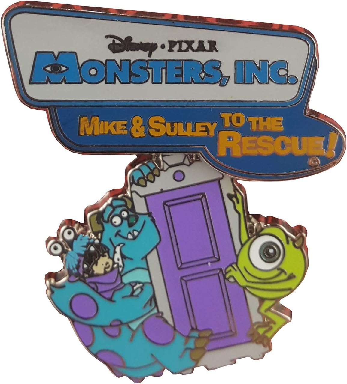 Disney Mike & Sulley to the Rescue! - Sulley, Mike, and Boo Pin, Multi, S