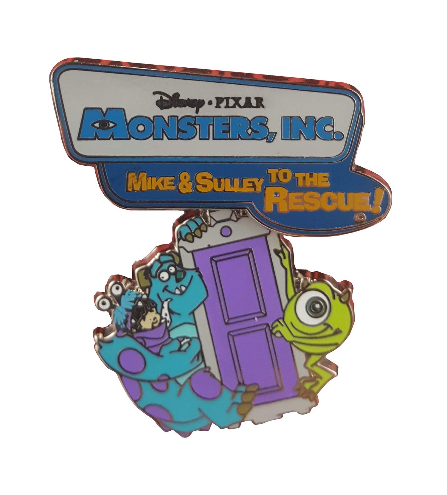 Disney Mike & Sulley to the Rescue! - Sulley, Mike, and Boo Pin, Multi, S