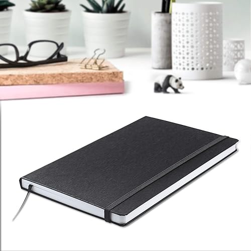 Miniatura 6 de DISCOUNT PROMOS Juego de 6 cuadernos de tapa dura con banda elástica de colores, paquete a granel, perfecto para la escuela, oficina, hogar, color