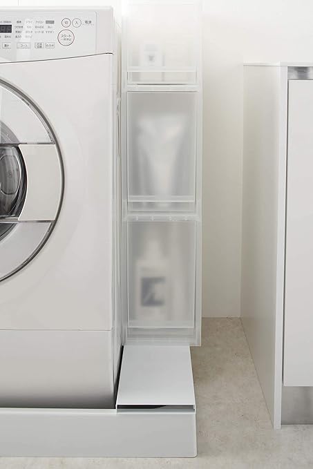 Amazon Co Jp 山崎実業 Yamazaki 洗濯機防水パン上ラック タワー ホワイト 約64x15x2cm タワー 両面仕様 ホコリをガード 4966 Diy 工具 ガーデン