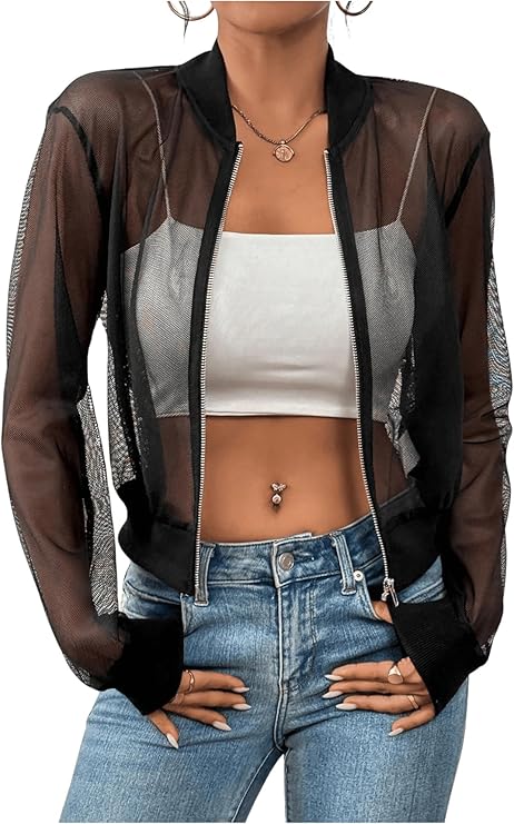 SEE-THROUGH CHECK OVER SHRIT JACKET クラネ Amazon.com: WDIRARA Women's Plus Size Sheer Mesh See Through