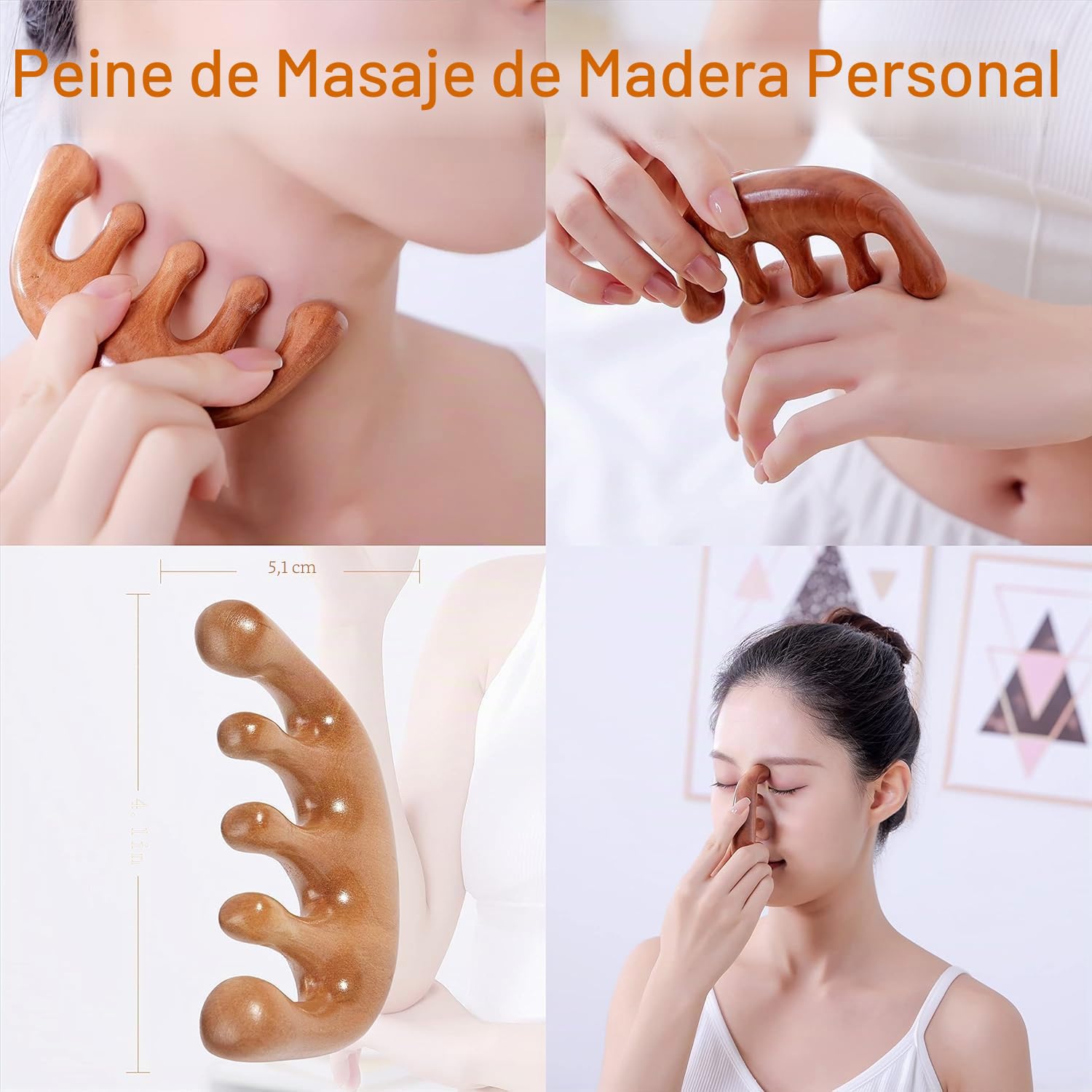 Herramientas de masaje de terapia de madera para contornear el cuerpo, kit de 6 piezas de meroterapia con masajeador de drenaje linfático, alivio del dolor, rodillo de herramientas de escultura