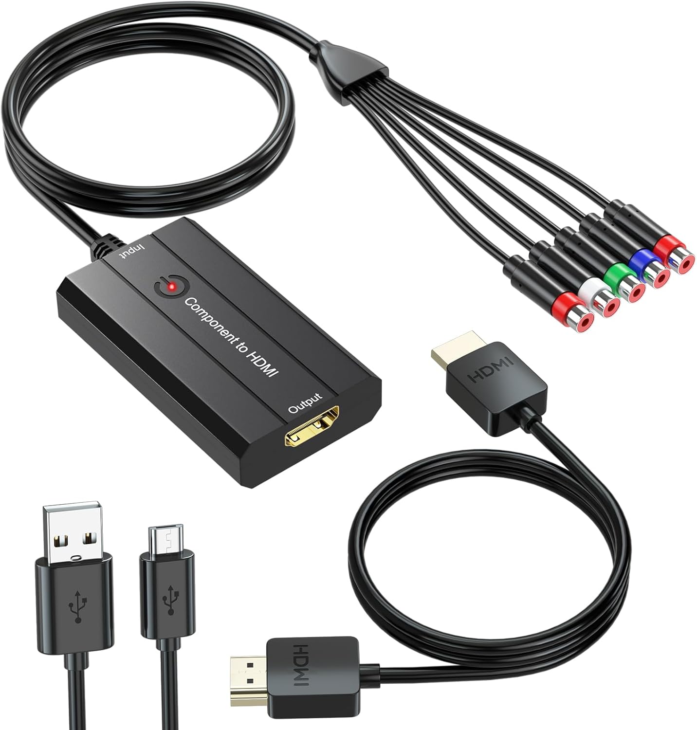 1080P Female Component to HDMI Converter, YPbPr to HDMI