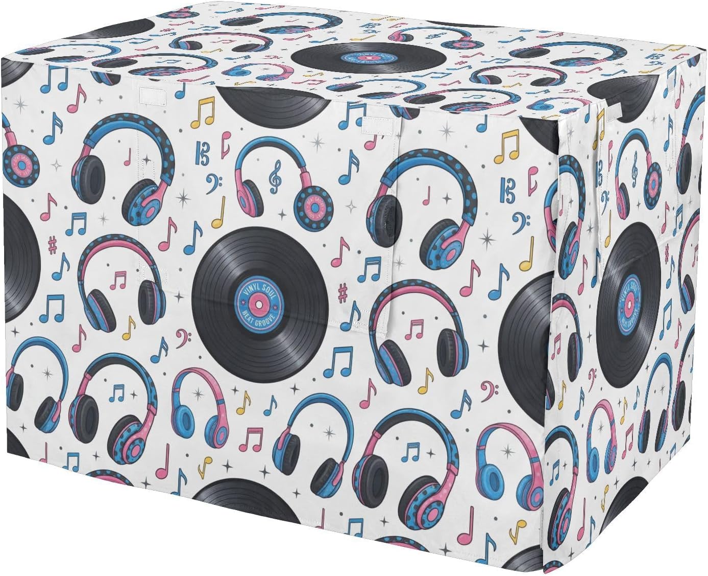 Duty 600D Silver Coated Dog Crate Cover, Water-Resistant Musical Elements Pet Kennel Canopy with Mesh Windows for Optimal Ventilation, Universal Fit for Standard Wire Cage, Indoor & Travel