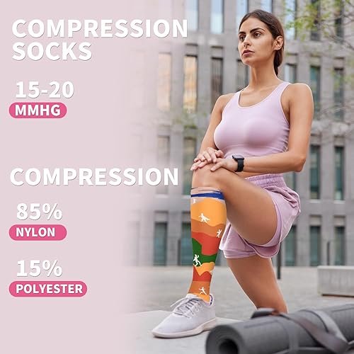 Miniatura 95 de Sooverki - Calcetines de compresión de cobre para circulación, para mujeres y hombres, 6 pares, para correr, atletismo, medicina, enfermería, viajes