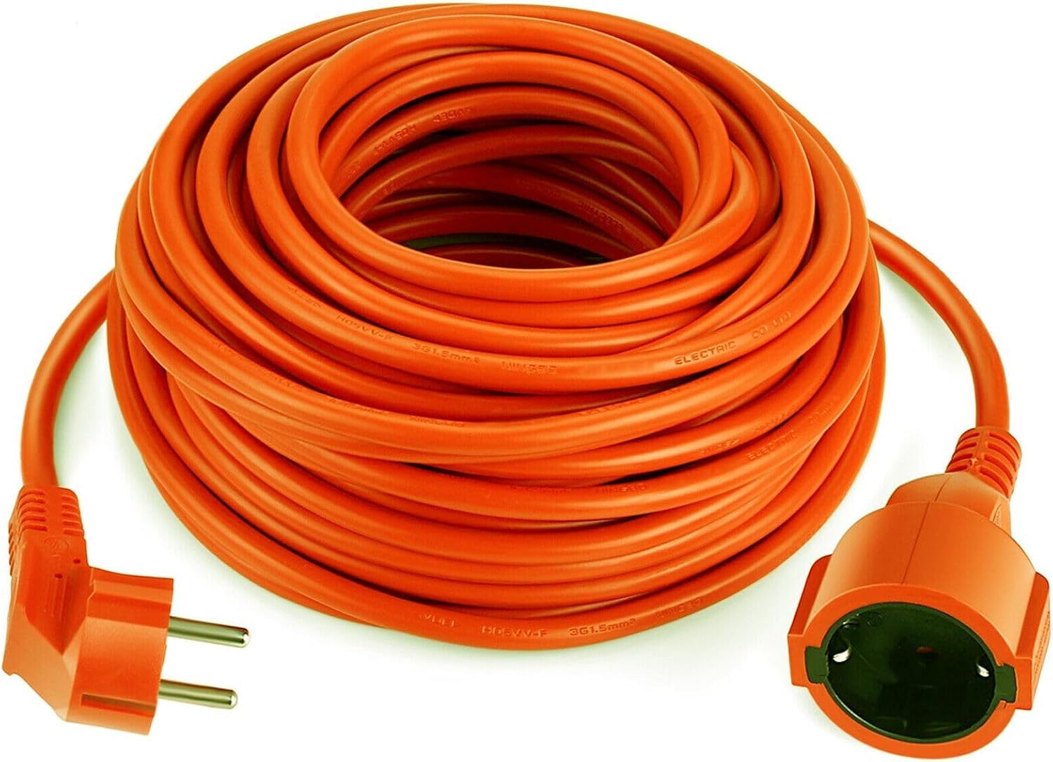 Prolunga Elettrica 25 Metri con Presa Schuko Maschio/Femmina – Cavo per Interni ed Esterni, Impermeabile, Alta Resistenza per Giardino, Casa, Ufficio e Uso Professionale