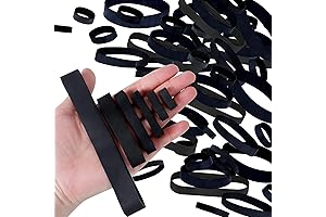 60 Count Black Platinum Rubber Bands for Survivalist