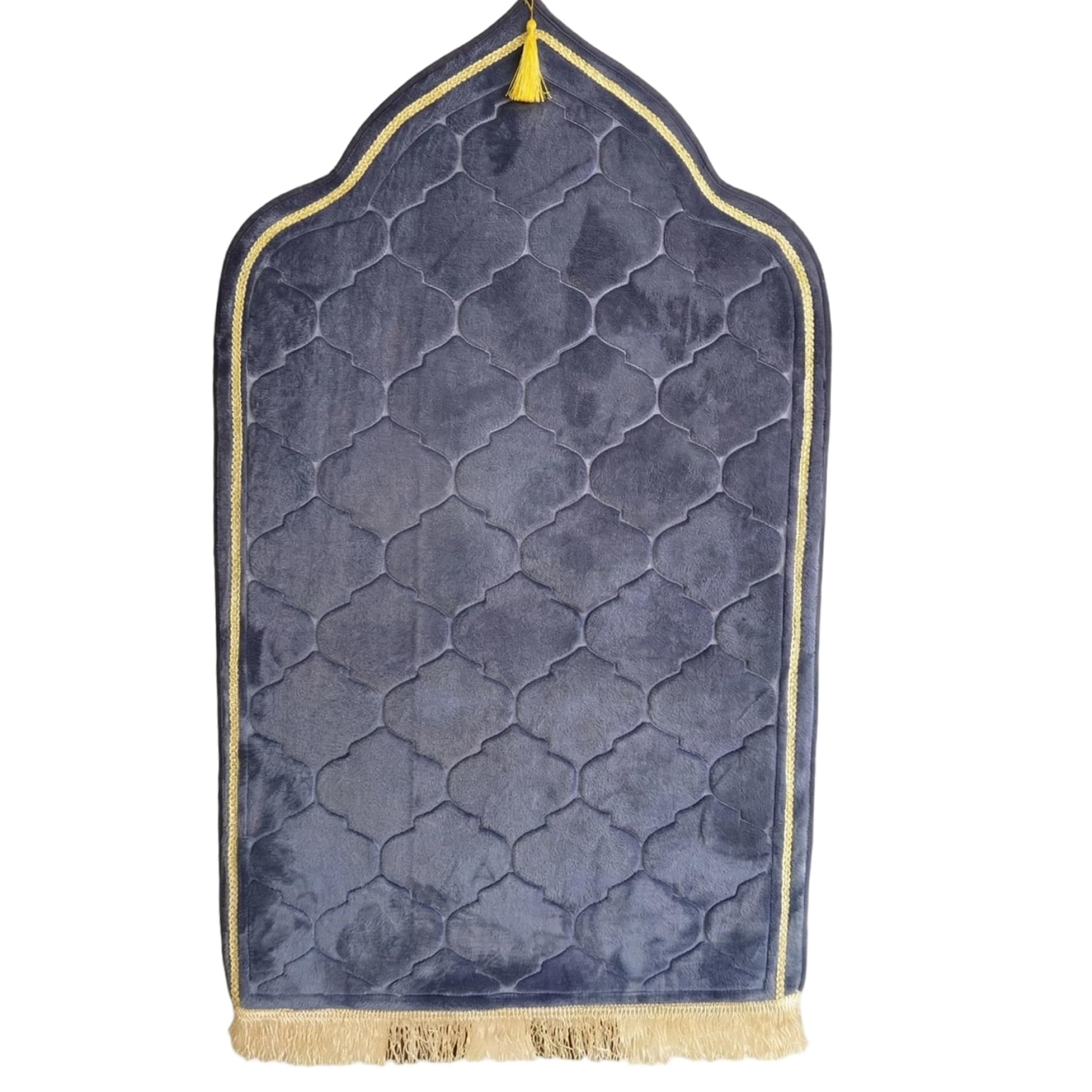 Tapis de prière musulman violet en flanelle douce, un cadeau idéal pour le Salah quotidien