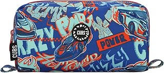 مقلمة جونيور متعددة الألوان بتصميم سيارة لهب من كابس متعدد بوليستر كيوبس