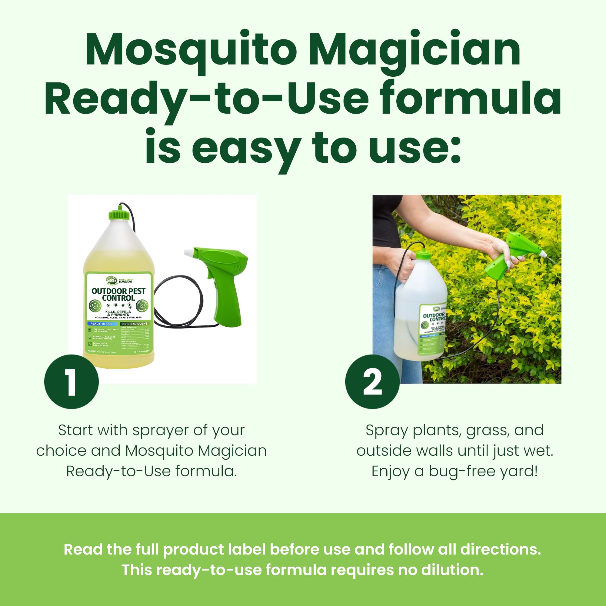 Mosquito Magician Gotowy do użycia środek przeciw komarom i środek odstraszający 2 galony