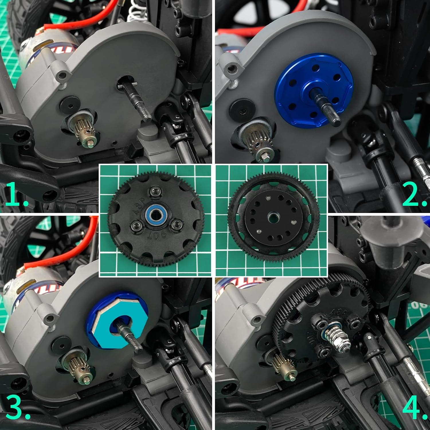 Heavy Duty Slipper System Metal Aluminum Alloy 7075 Slipper Pressure Plate Slipper Hub Slipper Pad Compatible with 1/10 Traxxas 2wd Slash Bandit RC Car Truck Replacement (Black)