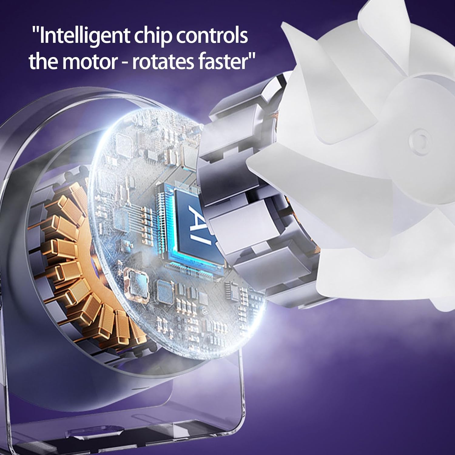 Practical Small Desktop Fan Bladeless Comfortable Rechargeable Air Cooling ABS Texture For Home Table And Wall USB Cooling