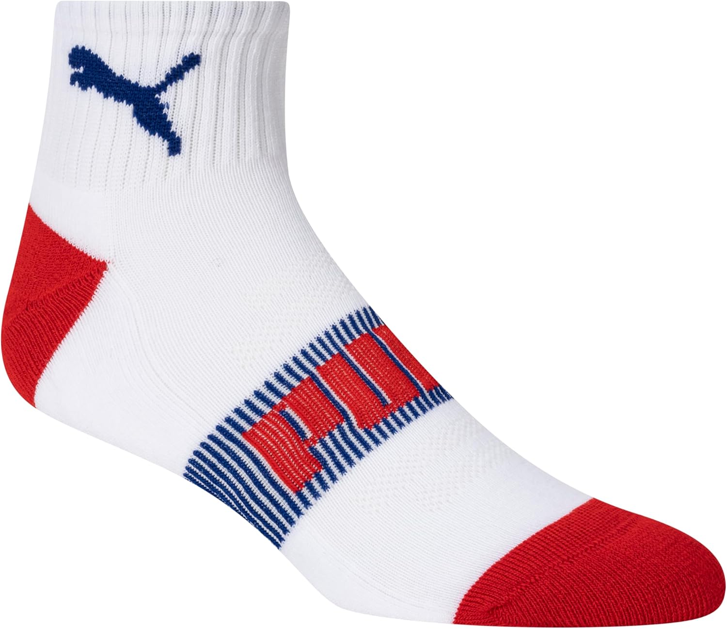 PUMA International Soccer 2026 Athletic Quarter Crew Socks, Arch Support & Cushioned Footbed